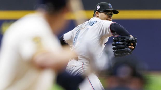 Miami Marlins starting pitcher Jesús Luzardo